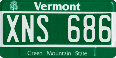 VT license plate XNS686