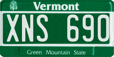 VT license plate XNS690