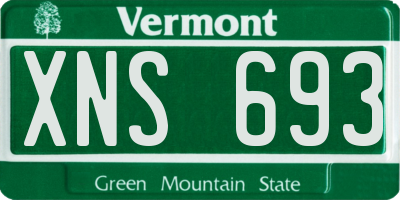 VT license plate XNS693
