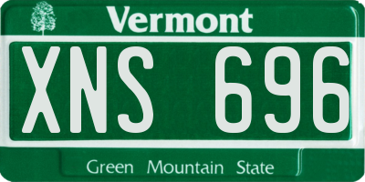 VT license plate XNS696