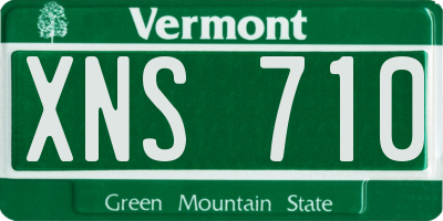 VT license plate XNS710