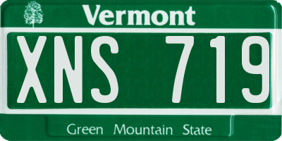 VT license plate XNS719