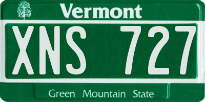 VT license plate XNS727