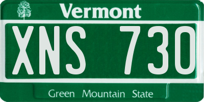 VT license plate XNS730