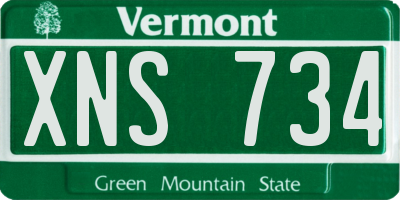 VT license plate XNS734
