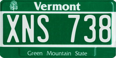 VT license plate XNS738