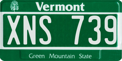 VT license plate XNS739