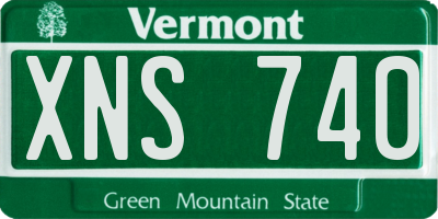 VT license plate XNS740