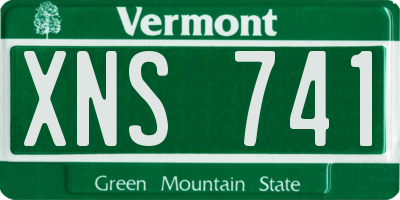 VT license plate XNS741