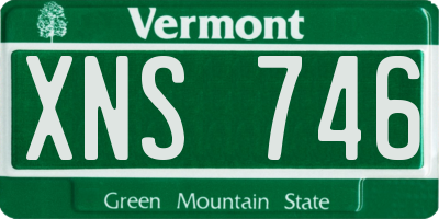 VT license plate XNS746