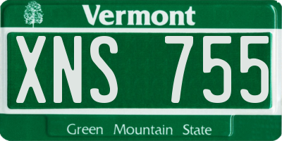 VT license plate XNS755