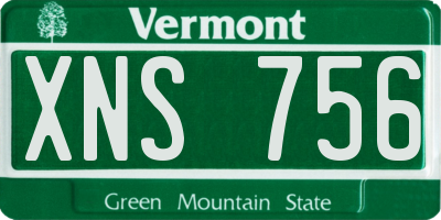 VT license plate XNS756