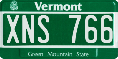 VT license plate XNS766