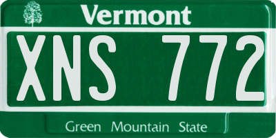 VT license plate XNS772