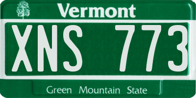 VT license plate XNS773