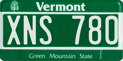 VT license plate XNS780