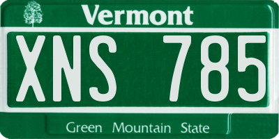 VT license plate XNS785
