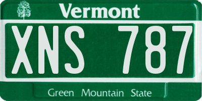 VT license plate XNS787