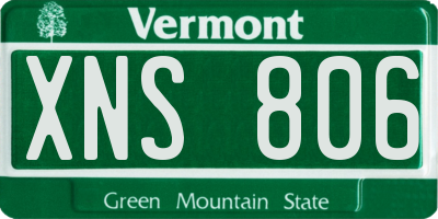 VT license plate XNS806