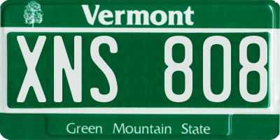 VT license plate XNS808