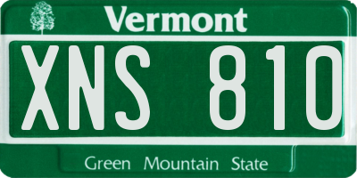 VT license plate XNS810