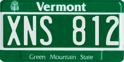 VT license plate XNS812