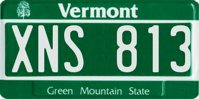 VT license plate XNS813