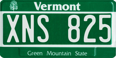 VT license plate XNS825