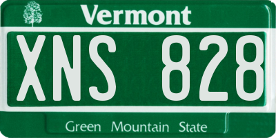 VT license plate XNS828
