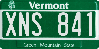 VT license plate XNS841