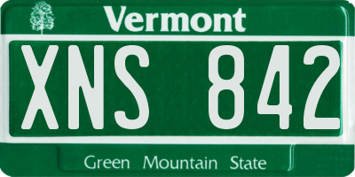 VT license plate XNS842