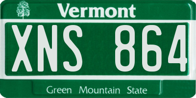 VT license plate XNS864