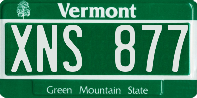 VT license plate XNS877