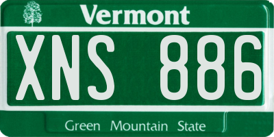 VT license plate XNS886