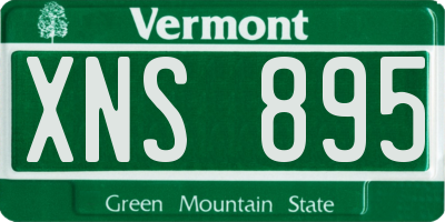 VT license plate XNS895