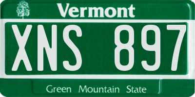 VT license plate XNS897