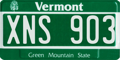 VT license plate XNS903