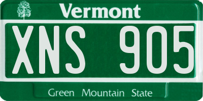 VT license plate XNS905