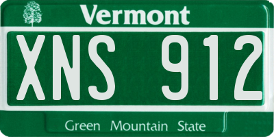 VT license plate XNS912