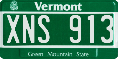 VT license plate XNS913