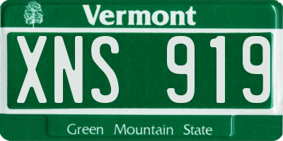 VT license plate XNS919