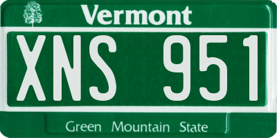 VT license plate XNS951