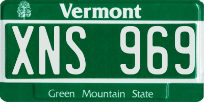 VT license plate XNS969