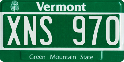 VT license plate XNS970