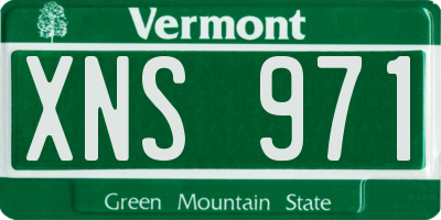 VT license plate XNS971
