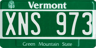 VT license plate XNS973