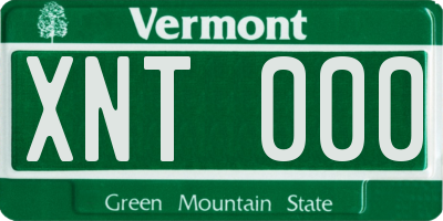 VT license plate XNT000