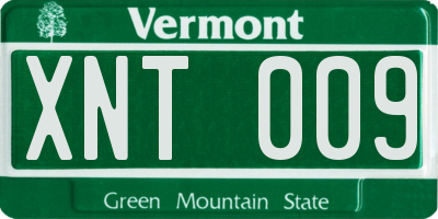 VT license plate XNT009