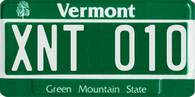VT license plate XNT010