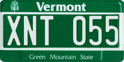 VT license plate XNT055